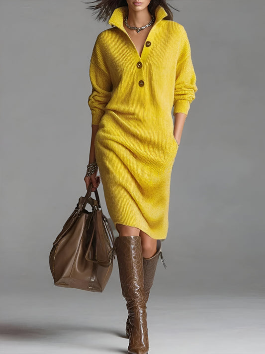 Britt | Chic Ribbed Midi Dress